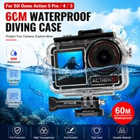 PULUZ 60m Onderwater Waterdichte Behuizing Duiken Case Voor DJI Osmo Action 5 Pro/3/4 Camera Beschermhoes accessoires