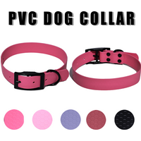 Waterproof PVC Dog Collar, Adjustable Odor-Proof Pet Collar, Easy Clean Durable Heavy DutyCollar for Small Medium Large Dogs