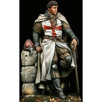 Unpainted Kit 1/24 75mm Livonian Knight soldier with base 75mm figure Historical Resin Figure miniature garage kit