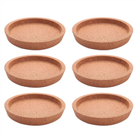 6 Pack Cork Coasters, 4 Inch Absorbent Heat Resistant Round Cork Coasters for Most Kind of Mugs in Office or Home