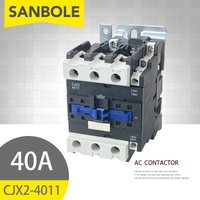AC Contactor CJX2-4011 40A 3P LC1-D40 Series Silver Contact 1NO 1NC Universal 220V 380V 110V 127V 48V 36V 24V