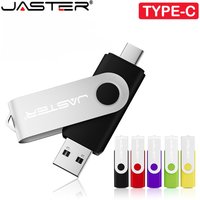 JASTER TYPE-C Business Gift USB Flash Drive 128GB Real Capacity Memory Stick 64GB Light Pen Drive 32GB Metal USB-C 16GB Pendrive