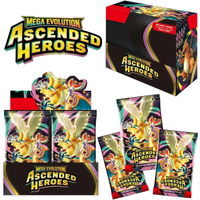 10/30/60/360PCS English Pokémon TCG: Mega Evolution Perfect order Phantasmal Flames Ascended Heroes Booster Box Pokemon card