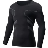 2/1 Piece Autumn/Winter Men's Fashionable Printed Sports Warm Long Sleeved T-shirt For Teenagers Comfortable Plus Size Base Set
