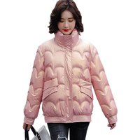 Winter Jacket Women New Glossy Down Cotton Coat Winter Warm Down Jacket Parkas Thick Warm Cotton-Padded Coat Outwear Female