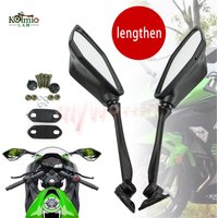 Lengthen Rear View Side Mirror Fit For KAWASAKI NINJA 300 250 400 650 ER-6F ZX6R ZX636 ZX-6R ER6F EX300 EX250 EX400 EX650