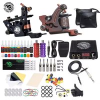 Dragonhawk Coils Tattoo Machines Kit Complete Power Supplies Body Arts Supplies Tattoo Supplies Ink Set Tattoo Kit Professional