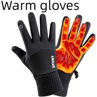 AliExpress NONE Winter Outdoor Gloves for Men, Fleece-Lined, Warm, Touch-Screen, Non-Slip, Cycling, Mountaineering, Skiing, Waterproof and Windproof Sports Gloves