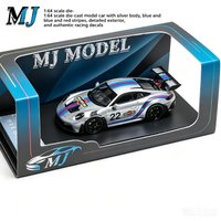MJ MODEL 1/64 Scale 911 GT3 RS Martini #22 Racing Livery Fully Finished Diecast Model with Display Packaging