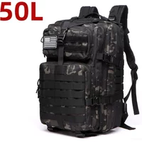 Durable Nylon 50L Waterproof Tactical Outdoor Backpack for Hiking Trekking Fishing Hunting Camping Travel