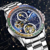2026 GLENAW Design New Rainbow Circle Mechanical Watch Men 43MM Constellation Dial Men Watch Luminous Waterproof Automatic Watch image 4