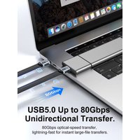SBTOOL USB5 Cable 80Gbps 240W 8K 60Hz for Thunderbolt 5 Type C Fast Charging Thunderbolt3 USB 5.0 USB-C to C Data Transfer Cable