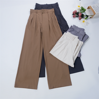 LULU FLORA High-waisted Drape Straight Casual Sports Suit Pants, Stretchy Loose Slim-fit Yoga Trousers