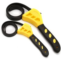 Adjustable 6/8 inch Oil Filter Wrench Belt Strap Spanner Heavy Duty Steel Mechanics Tool for Plumbing & Automotive Repair
