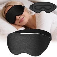 Breathable 3D Sleeping Eye Mask Strong Blackout Eye Mask Adjustable Portable Blindfold Travel Eyeshade for School Home Office