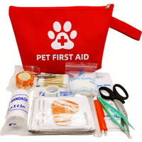 Pet Emergency Kit Dog Cat Travel Kit for Waterproof Resistant High Visibility Reflective First Aid Pouch Dog Camping Essentials
