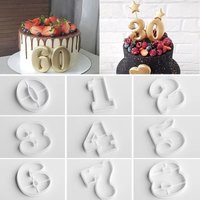 0-8 Arabic Numerals Cookie Cutter Large Number Cake Mold Fondant Frosted Cookie Cutting Die Cake Decorating Tools Baking