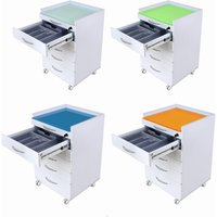 Automatically Rutern 5 Drawer Slider Mobile Medical Dental Furniture Cabinet Clinic Cabinet Hospital Cabinet With Wheel Storage