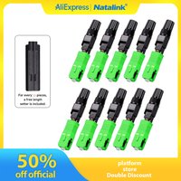 Szybki złącze światłowodowe wbudowane SC APC od Natalink do FTTH, adapter zimnego sprzęgacza włókna optycznego wielokrotnego użytku, narzędzia do łączenia.