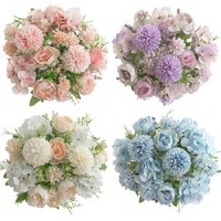 1/2pcs Peonies Artificial Flowers, Silk Flowers for Home Decor Indoor Fake Bouquet Faux Floral Arrangements Dining Table