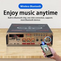 LDZS Audio Amplifier 60Wx2 Channel 2.0 Digital for Home Car Powerful Bluetooth Hifi Stereo Subwoof AMP Support USB TF FM AUX