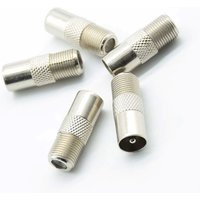 5pcs/lot TV Coaxial STB Quick F Plug RF Coax F Female To RF Male TV Antenna Coaxial Connector