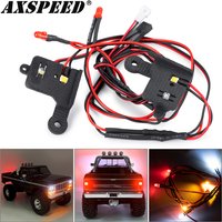 AXSPEED Front and Rear LED Lights Headlights Taillights Spotlight RC Car Decoration for 1/18 TRX4M High Trail K10 F150 Parts