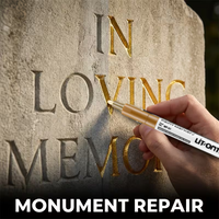 2pcs Golden Tombstone Marker | Restores Text on Stone, Weather-Resistant Oil-Based Fine Tip, for Granite/Marble Maintenance.