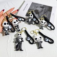Disney The Nightmare Before Christmas key ring Car Keychain Halloween Skeleton Jack Keychain Decorative Accessories