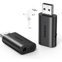 UGREEN Bluetooth Transmitter 5.1 Car Audio Adapter USB 2-In-1 Old Style Sound Box Strong Compatibility Wireless Audio Receiver