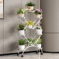 Blumenständer Balkon Lagerregal Innendekoration Wohnzimmer Einfacher Blumentopfständer Bodenstehender mehrschichtiger grüner Rettich