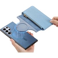 2 in 1 Detachable Magnetic Zipper Cards Solt Wallet Leather Case For Samsung S25 Ultra S24 FE S23 Plus A16 A06 A56 A26 A36 Cover