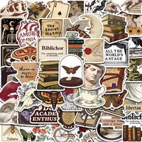 50PCS Dark Academia Sticker DIY Laptop Bicycle Motorcycle Living Room Luggage Skateboard Graffiti Waterproof Phone Sticker