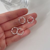 Small Olive Ball Earrings 925 Sterling Silver For Women Piercing Engagement Elegant Luxury Jewelry Wholesale Prevent Allergies