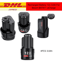 For 12V Bosch 3000mAh BAT411 Replacement Bosch 12V Battery for BAT412A BAT413A D-70745GOP 2607336013 2607336014 PS20-2