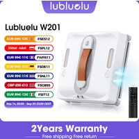 Lubluelu W201 Inteligentny Elektroniczny Robot do Czyszczenia Okien Kwadratowych 9kPa Robot do Czyszczenia Szyb i Ścian w Domu z Podwójnym Spryskiwaniem Wody, Inteligentną Pamięcią, Wysoką Sile Ssącą,