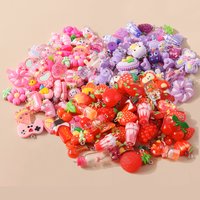 Mixed 10pcs Pink Red Purple Series Resin Charm for Earring Necklace Flower Hearts Pendant Diy Jewelry Making Accessories In Bulk