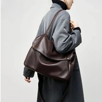 2026 Large Soft Cowhide Genuine Leather Tote Bag for Women Coffee Black Shoulder Bag Spacious Casual Travel Purse Handbag