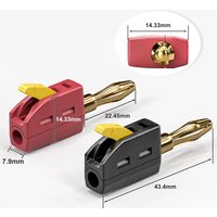 32A 4mm Portable Banana Plug Solderless Quick Connect High Current Gold-Plated Banana Connectors Audio Copper Speakers Amplifier
