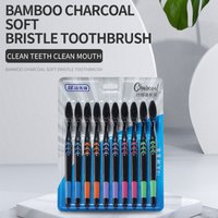Adult Soft Bristle Toothbrush Bamboo Charcoal Fine Hair Antibacterial Toothbrush for Men And Women Household Dental Care