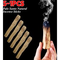 5-1PCS Palo Santo Natural Incense Sticks Wooden Smudging Strips Aromatherapy Incense Burner for Home Living Room OfficeFragrance
