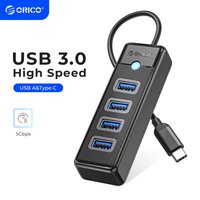 ORICO 4 Ports USB 3,0 HUB 5Gbps High Speed Multi Typ C Splitter Ultra-Schlank OTG Adapter Für PC Computer Zubehör Macbook Pro