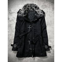 Floral End Original Retro American Style Workwear Jacket Women Early Spring Slimming Casual Black Cotton Lined Coat