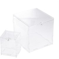 Terrarium Habitat Insect Spider Lizard Scorpion Feeding Cage Arboreal Enclosure Case Acrylic Transparent Reptile Breeding Box