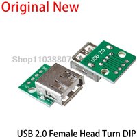 1/5/10PCS USB 2.0 Socket Type A Female USB To DIP 2.54MM PCB USB Breakout Board Pitch Adapter Converter Connector 4 Pin