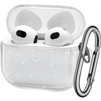 Bling Glitzer Weiche TPU-Kopfhörerhülle mit Schlüsselanhänger für Airpods Pro 3 2 Generation Air Pods 4 2024 2 1 3. Generation Cover-Zubehör