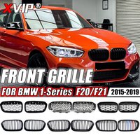 XVIP Front Bumper Kidney Grille Racing Grills For BMW 1 Series F20 F21 2015-2019 Replacement Double Slat Gloss Black Grilles