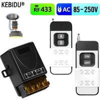 Kebidu 433Mhz High Power RF Wireless Remote Control Switch AC85-220V 30A 1000M For Factory Office Exhaust Fan Pump Ceiling Lamp