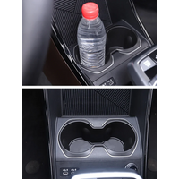 Suetlcoity For BMW X1 IX1 U11 2023-2026 TPE Black Car Center Console Water Cup Holder Storage Box Trim Interior Car Accessories