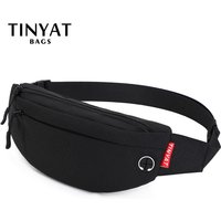 TINYAT Men Waist Bag Pack Purse Casual Large Phone Belt Bag Pouch Women's Travel Phone Bag Fanny Banana Bag Hip Pockets
